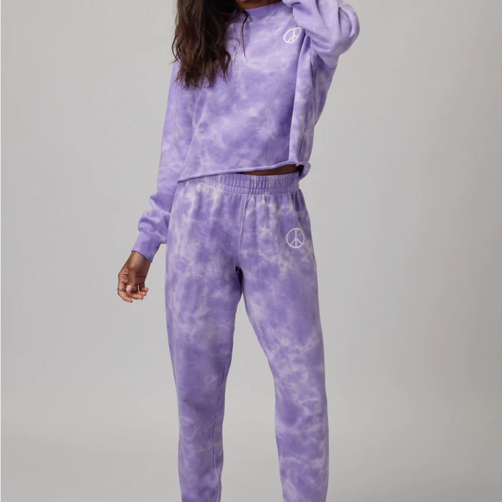 Spiritual Gangster Terry Boyfriend Sweatpants & Mazzy Crop Sweatshirt